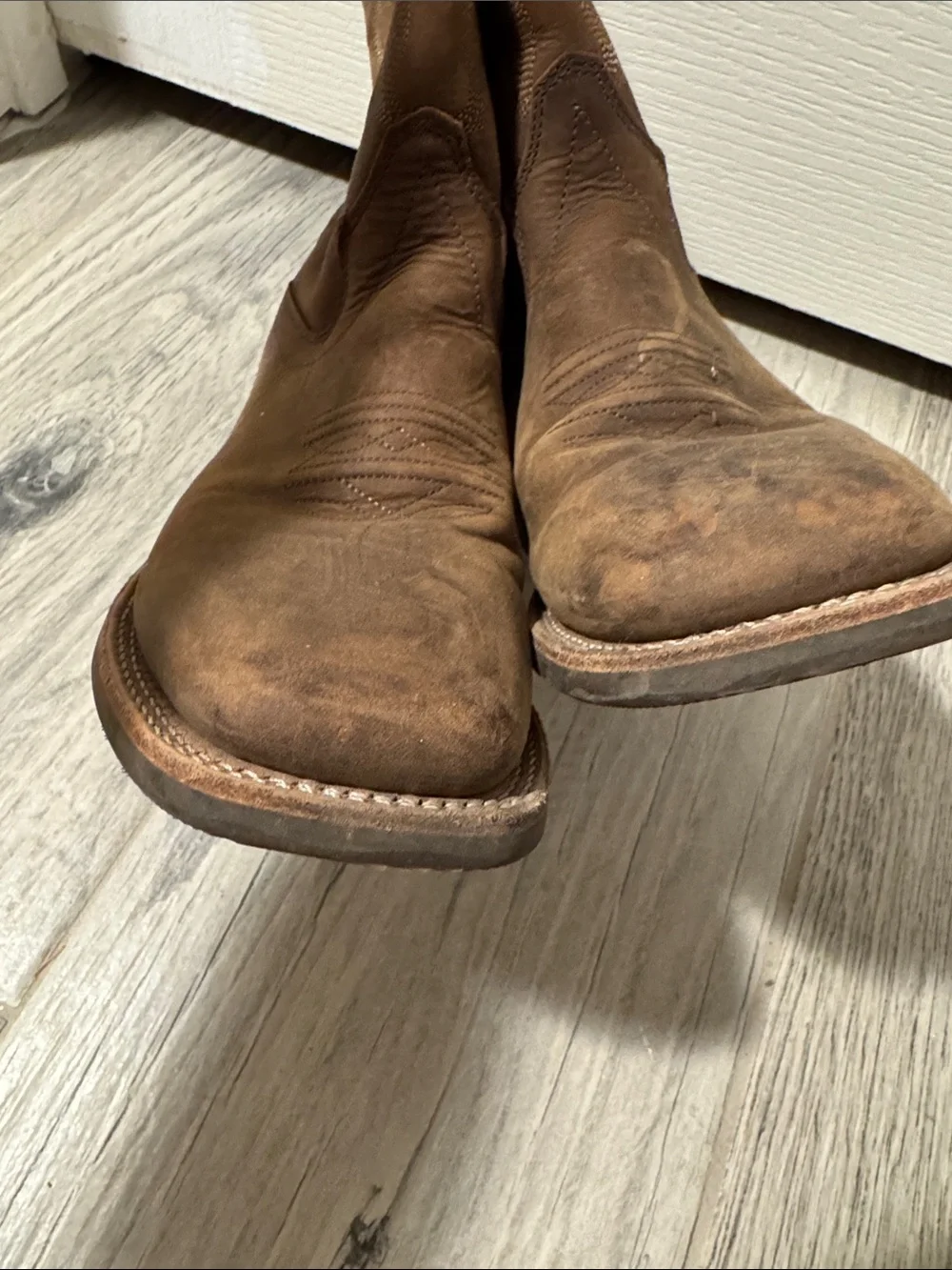 Cody James Brown Leather Western Pull-On Cowboy Boots